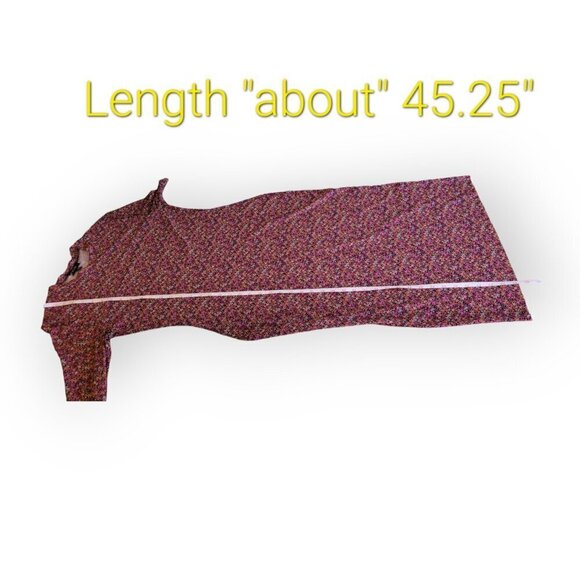 AFRM semi-sheer ditsy floral Mesh Maxidress in Burgundy/Fuchsia size L - Picture 5 of 8